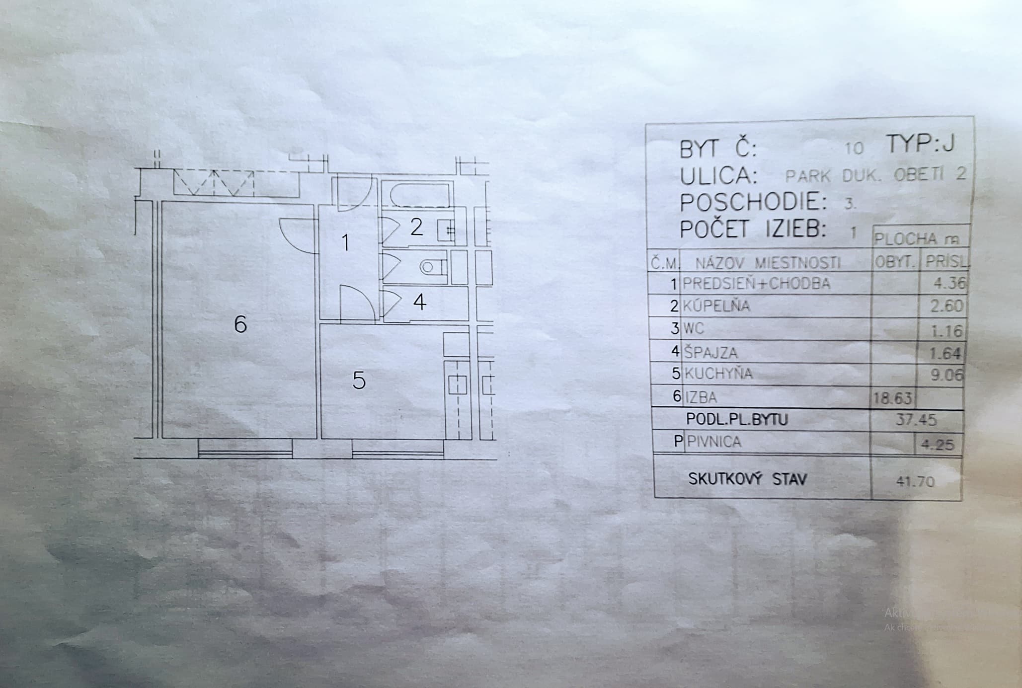 1-izb byt, 42m2, 3/4, Park dukianskych obetí  náhľad 9